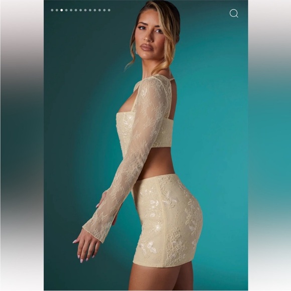 RARE OhPolly Neve Embellished Lace top - Picture 2 of 8